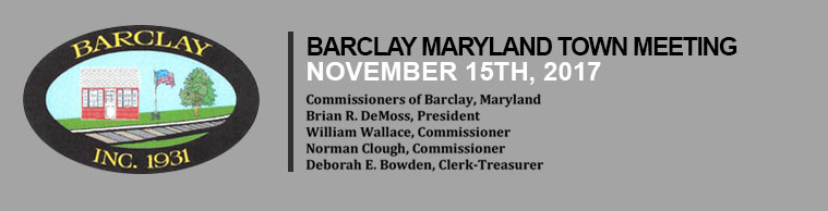 Barclay Town Meeting – November 15th, 2017