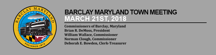 Barclay Maryland March 2018 Meeting