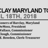 Barclay Town Meeting – April 18th 2018