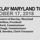 Barclay Town Meeting – October 17th 2018
