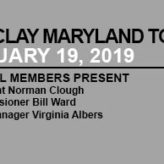 Barclay Town Meeting – January 19th 2019