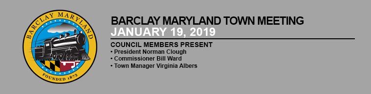 Barclay Town Meeting – January 19th 2019