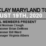 Barclay Maryland Town Meeting – August 19th 2020
